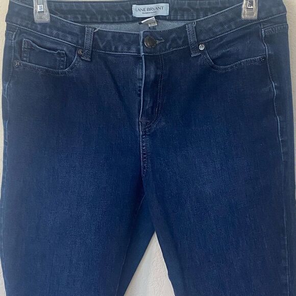 Lane Bryant High Rise Ultimate Stretch Skinny Dark Denim Jeans - Picture 3 of 7